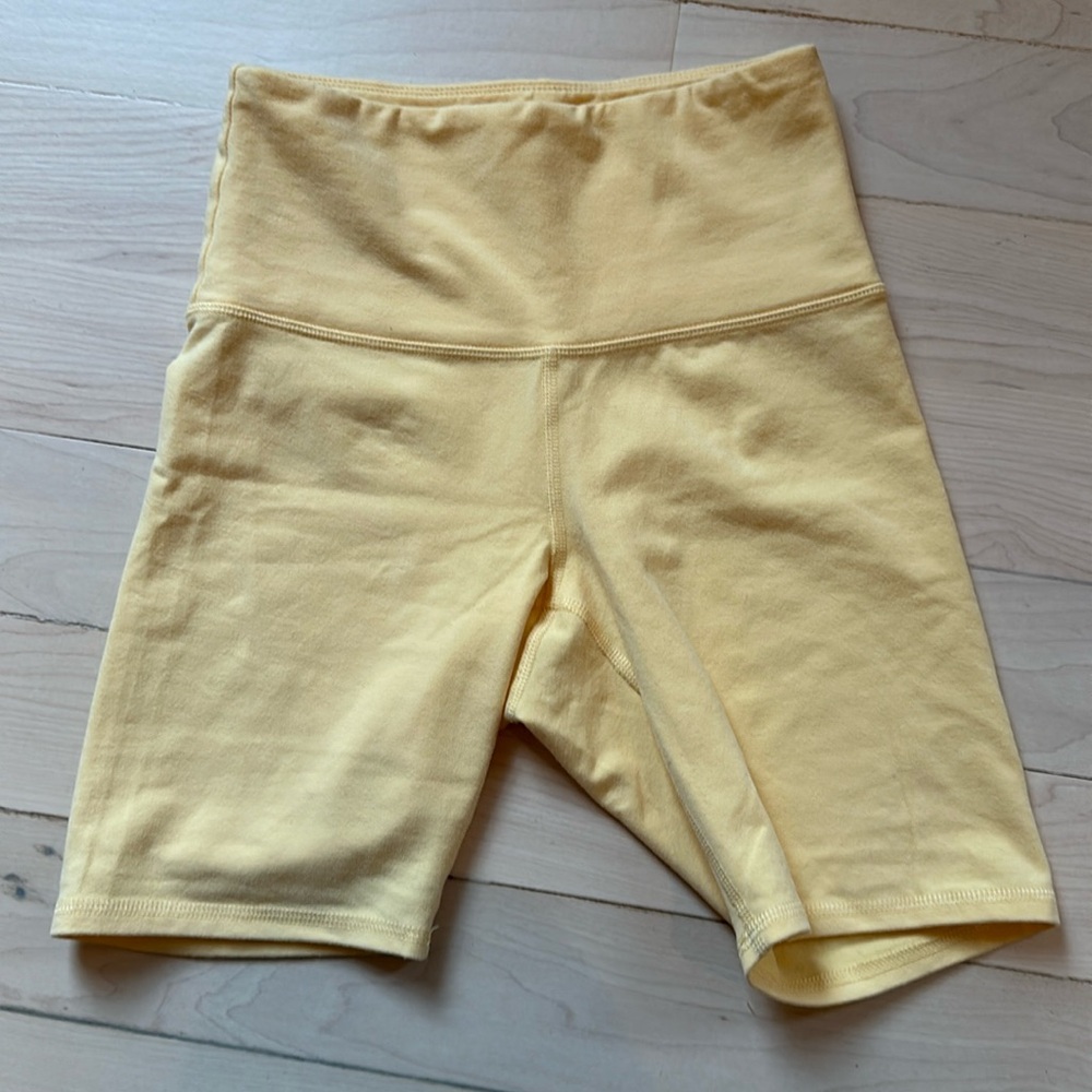 Sincerely Jules for Bandier Yellow Biker Shorts